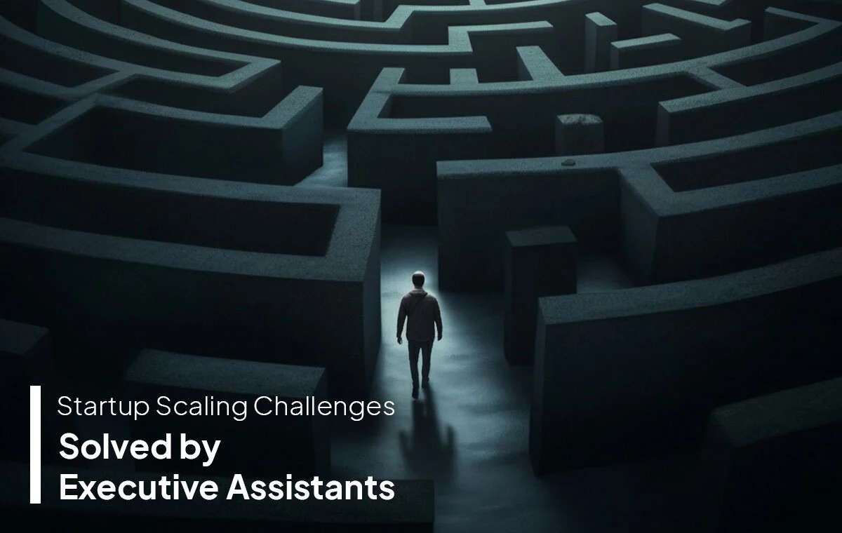 Entrepreneur solving puzzle pieces representing startup scaling challenges and operational bottlenecks.
