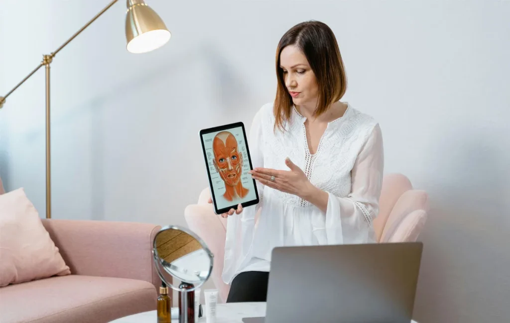 Healthcare startups professional coordinating clinical operations and patient communication remotely