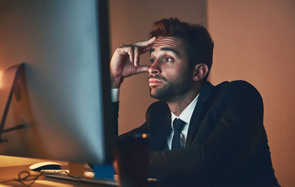 Smart founders experiencing decision fatigue from operational chaos while working late