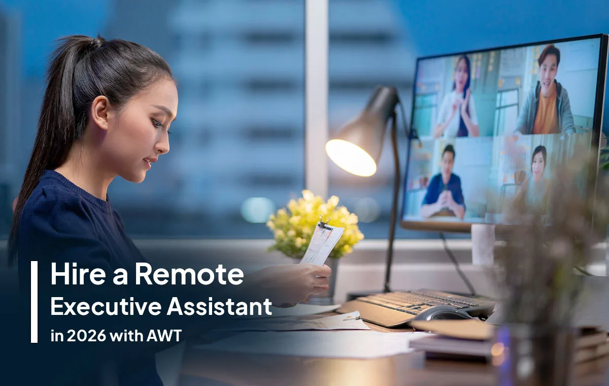 Remote onboarding for executive assistants — EA managing tasks and team video calls from day one