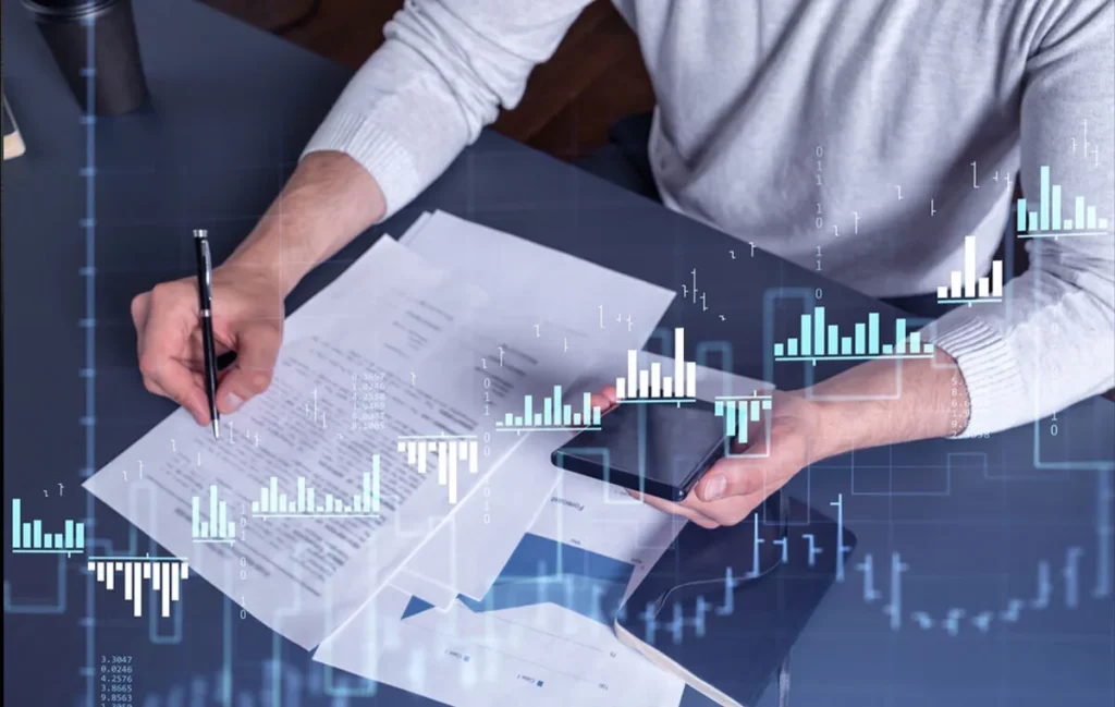 Finance virtual assistant preparing expense reports and financial tracking documents